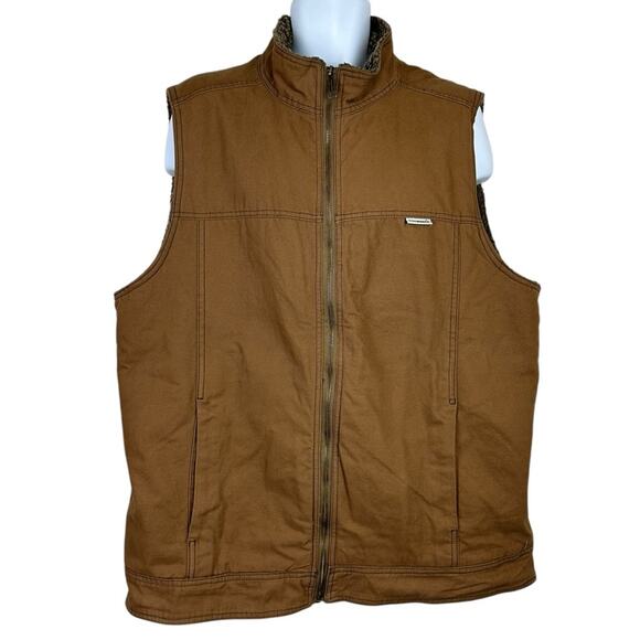 Wolverine Porter Sherpa Lined Vest Chestnut Men's Size XLT - Picture 1 of 7